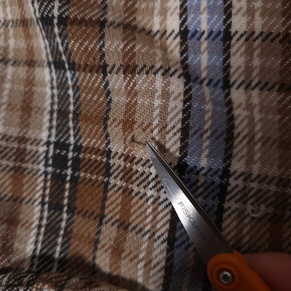 Vintage Five Brother Plaid Button Shirt Mens Medium Tall  Pockets Heavy Duty USA - Picture 9 of 16